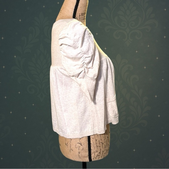 Elle 100% Cotton Cream Cropped Cardigan XS - Picture 4 of 16